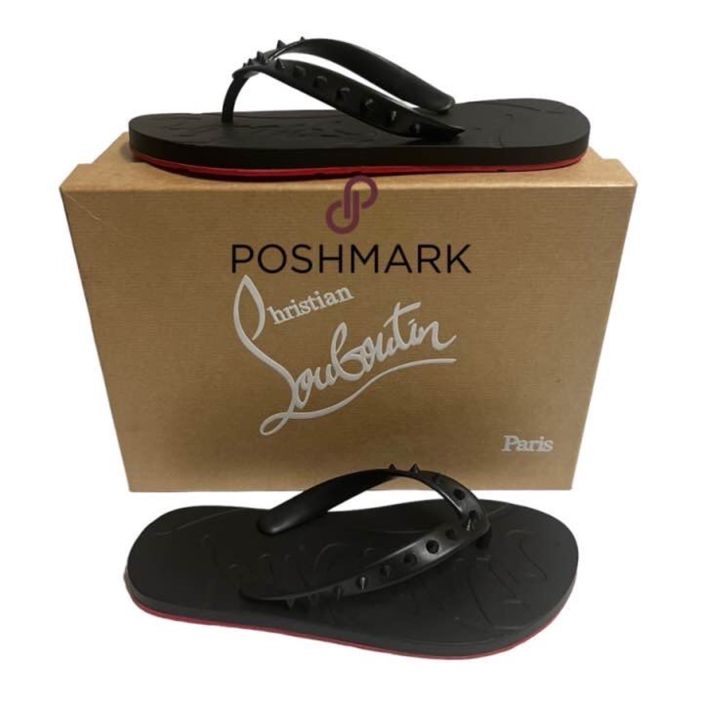 Christian Louboutin Flip Flop Sandal Red Bottom 37